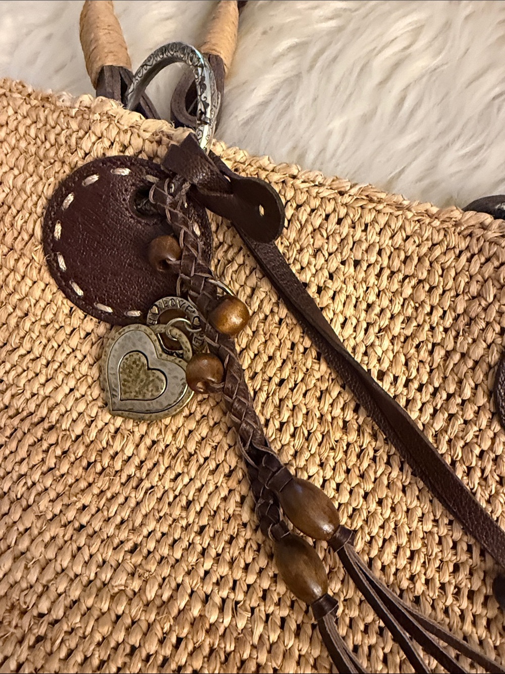 Brighton Woven Straw Tote Bag with Brown Leather and Brass Accents🔥 - Picture 16 of 16